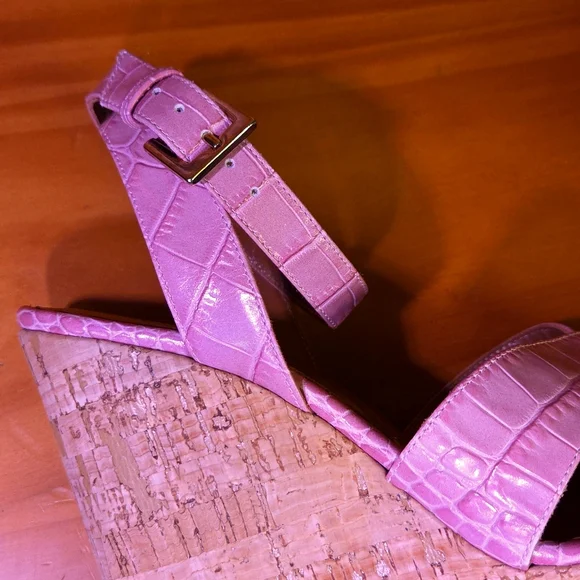 Paris Texas 🩷 Notched Cork Wedges - Picture 11 of 14
